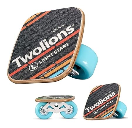 TWOLIONS Freeline Skates,Drift Skate Ahorn Pedal und 72mm PU Räder 608 ABEC-9 Lager