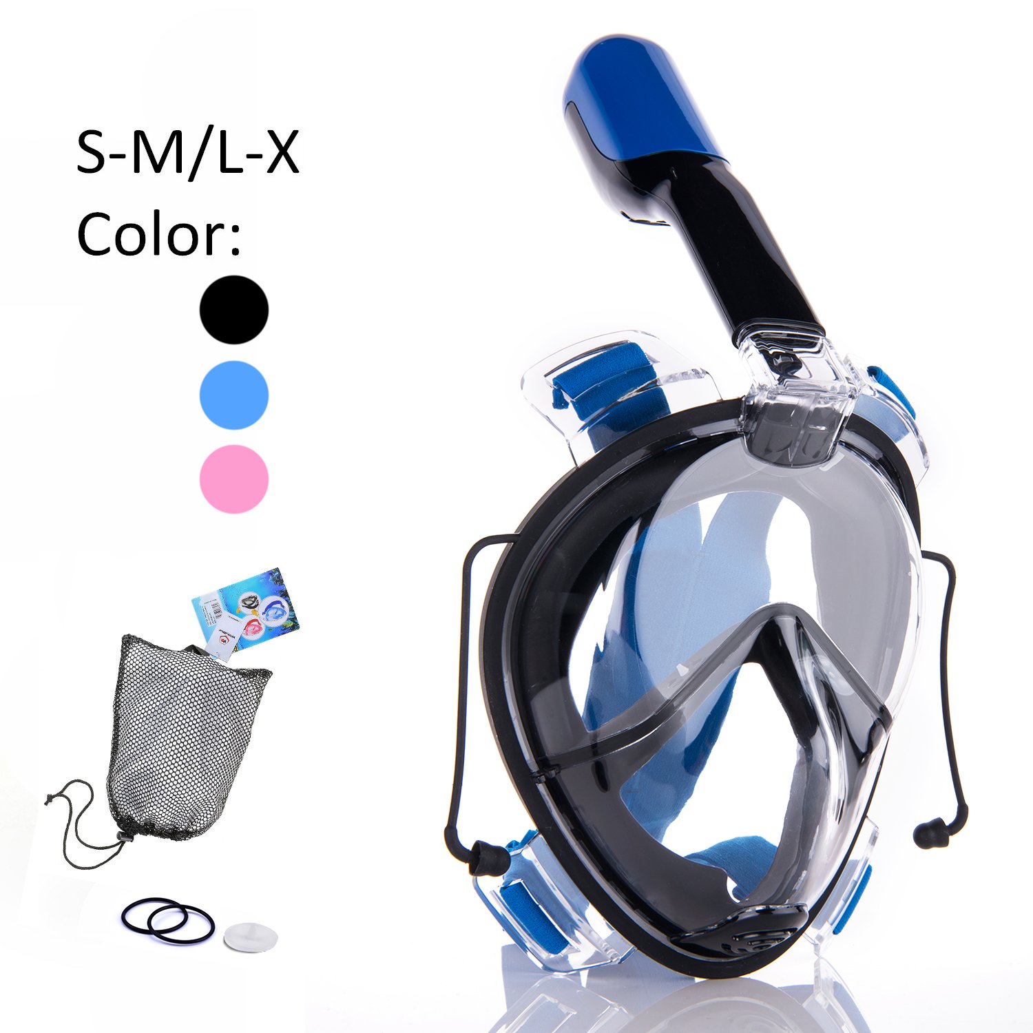 Winline Máscara de buceo con tubo respirador Grados Panorámico Máscara de Buceo