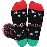 Oniselen Christmas Novelty Socks Colorful Fun Cute Sock Santas Xmas Gifts Stocking Stuffer Within Gift Box