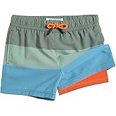 maamgic Boys Swim Trunks with Compression Liner Toddler Stretch Swim Shorts