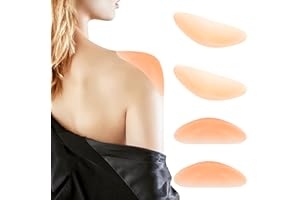 HEALIFTY Shoulder Pads, 2 Pairs Invisible Silicone Shoulder Pads for Womens Clothing, Reusable Push-up Pad for Boost Comfort and Posture with Natural - Breathable Anti-Slip Enhancer for Dress & T-shirt & Sweater