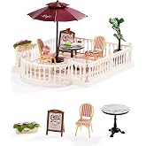 Rolife Super Creator Accessories Chic Caf&eacute; Terrace, Tiny House Building Blocks for Little Dolls, DIY Plastic House Model Building Kits for Teens, DIY Crafts/Hobbies for Adults (Chic Caf&eacute; Terrace)
