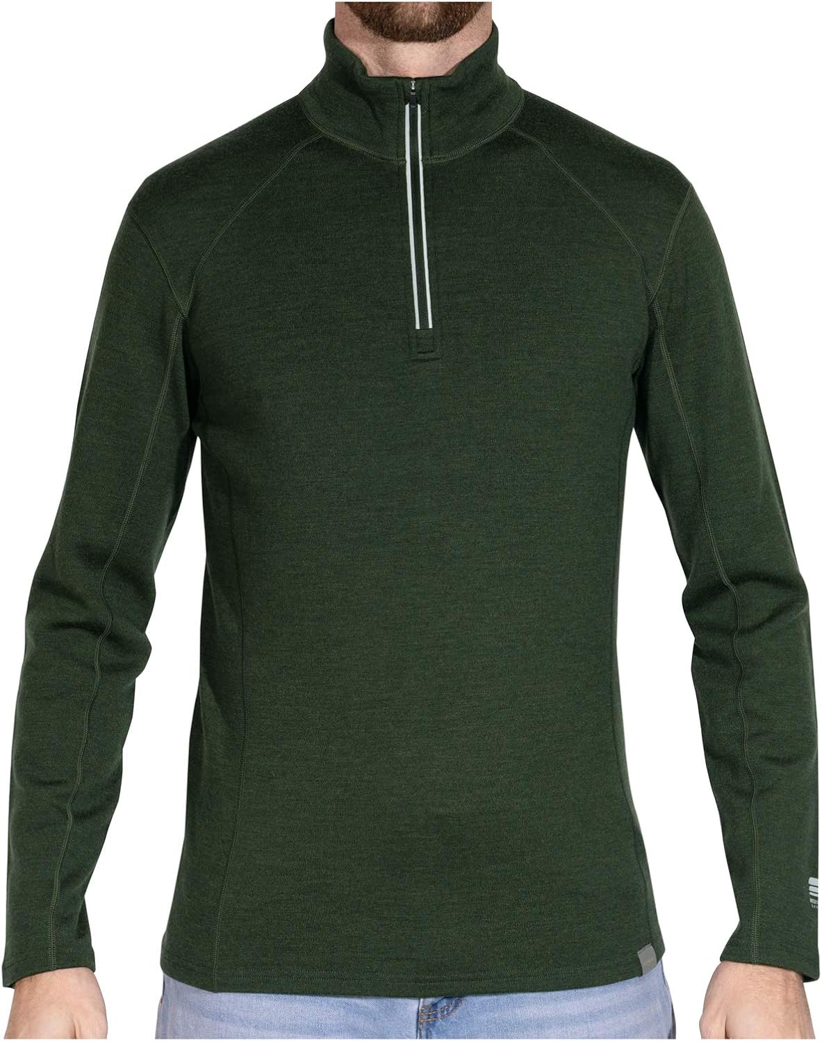 MERIWOOL Mens Base Layer 100 Merino Wool Heavyweight 400g Half Zip