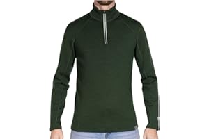 MERIWOOL Mens Base Layer 100% Merino Wool Heavyweight 400g Half Zip Sweater for Men