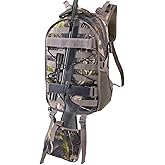 KIRIOUL Hunting Backpack with Waterproof Rain Cover Camo Backpack with Bow and Rifle Holder for Camping,Hiking
