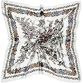 Julunar Silk Like Head Scarf for Women - Satin Large Hair Scarves - 35" Square Silk Hair Wrap for Sleeping with Gift Packed