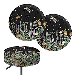 LJMKZJN Starry Floral Butterfly Dragonfly Bar Stool
