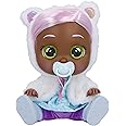 Cry Babies Dressy Pearly - 12" Baby Doll | Blue Dress, White Fluffy Jacket with Animal Ears, for Girls and Kids 18M and Up
