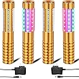 4 Pieces LED Strobe Baton Bottle Service Sparklers LED Metallic Bottle Service Lights Handheld Light for Nightclubs Weddings Parties Activities Supplies