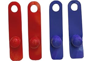 A.D.P. R1 Rooster Booster Protection Chicken Mitt Safety Poultry Bird Botas para GALLOS BREEDING Supplies 2 Pairs Color Blue & Red, Leg Protect & Care, Best Rubber