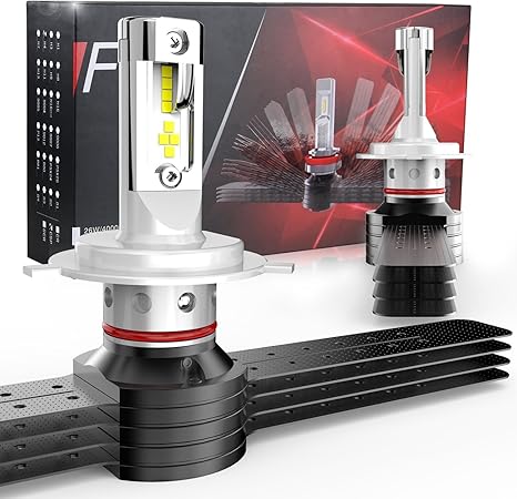 Amazon 在庫処分セール 車検対応 H4 Led ヘッドライト ヒートリボン式 角度調整可能 6000k ヘッドライトバルブ Cspチップ搭載 ファンレス 一体型 コンパクト エラーフリー 日本語マニュアル付き 一年保障 フォグランプ 車 バイク