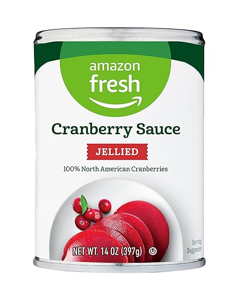 AMAZON FRESH, REGULAR JELLIED CRANBERRY SAUCE, 14 OZ