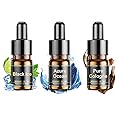 Ceeniu Essential Oils Set - F21 Essential Oils Refill for Car Diffuser, 12ml (3 Pack), Long-Lasting Natural French Fragrance, Three Scents for Car, Up to 3 Months Use with Reusable Ceramic Ring