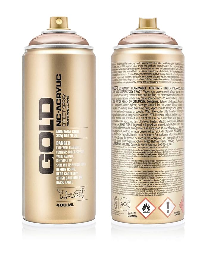 Montana Cans 285936 Montana Spray Dose Gold 400ml, Gld400-m2000-Copperchrome