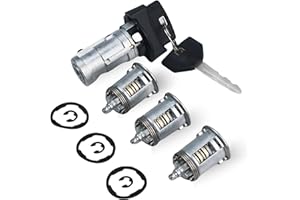 YIZHIHUA Ignition Switch Lock Cylinder & Door Lock Cylinder with 2 Keys Compatible with Jeep Wrangler/Jeep Comanche/Cherokee YJ, Replace# 17250.05 4720929K 924-908 PC-901477 PC-699915 US211L