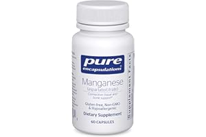 Pure Encapsulations Manganese (Aspartate/Citrate) | Hypoallergenic Trace Mineral Supplement for Connective Tissue and Bones | 60 Capsules