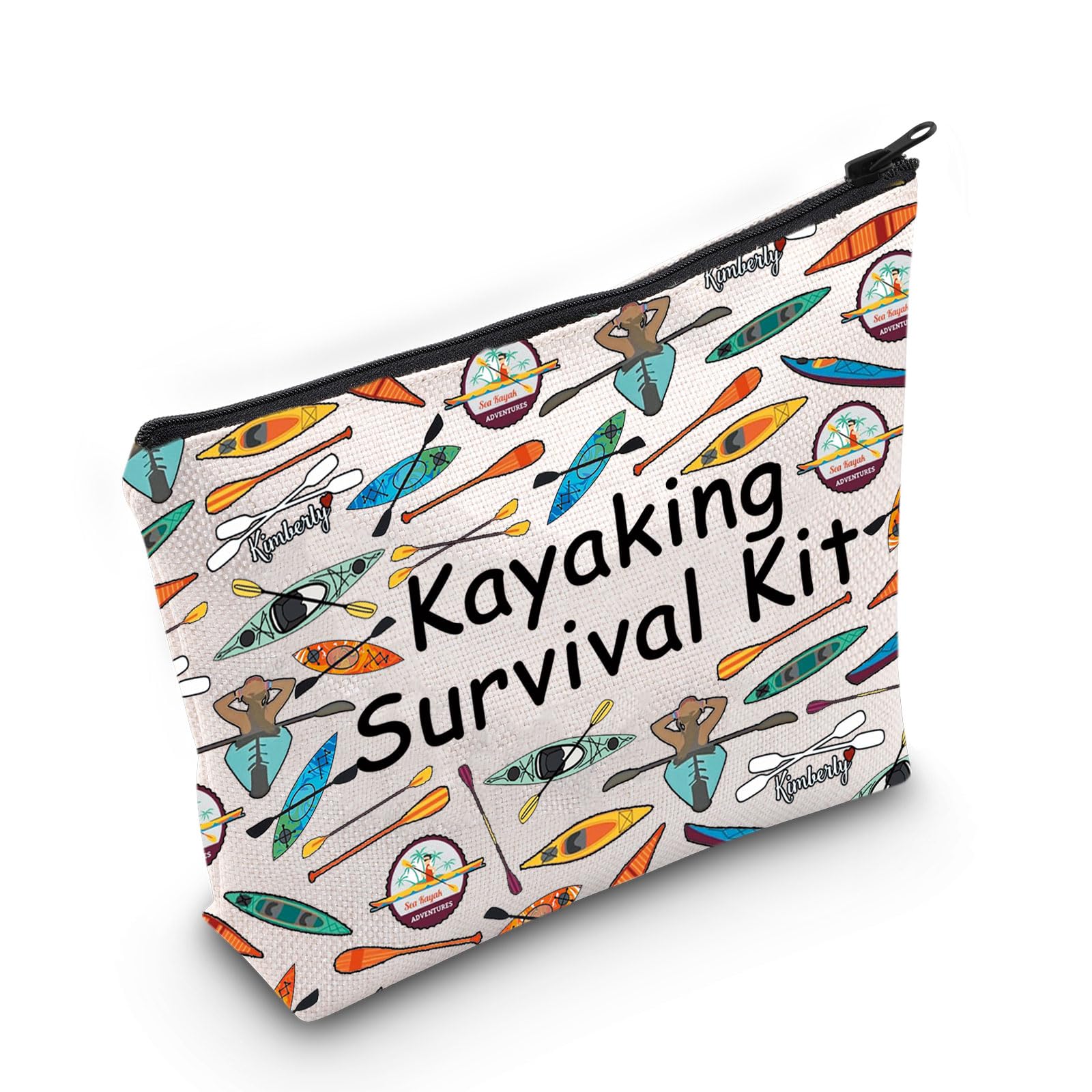 Kayaker Kayaking Lover Gift Kayaking Survival Kit Gift Kayaking Cosmetic Bag Beach Kayak Canoe Lover Makeup Bag (Kayaking Survival UK)
