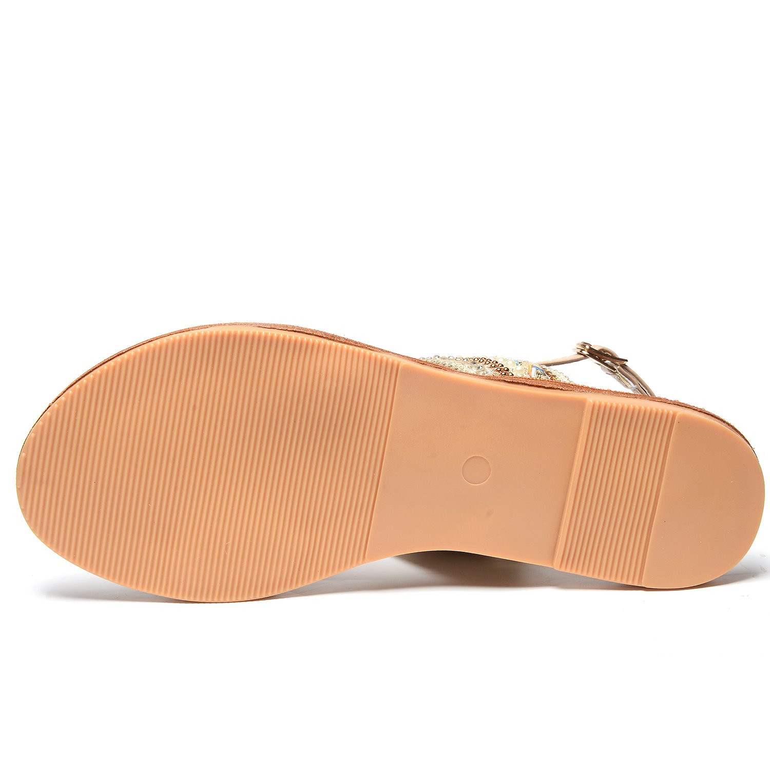 Odema Womens Flat Slingback Sandals Buckle Open Toe Shoes Sandals Size 6-8.5 Apricot - Image 6