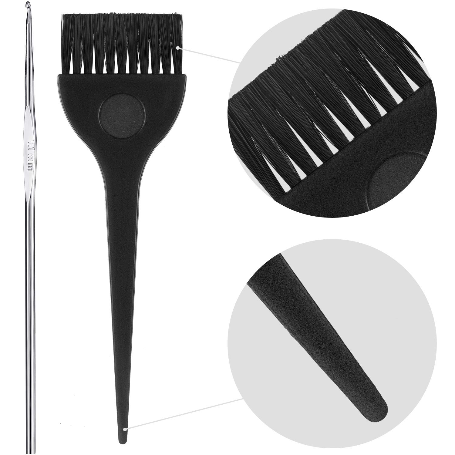 18 Pieces Hair Coloring Kit, Includes 6 Pieces Hair Coloring Highlight Cap Hair Dyeing Cap, 6 Pieces Metal Hooks and 6 Pieces Dye Brushes, Hair Dyeing Styling Tools for Dyeing Hair : Beauty