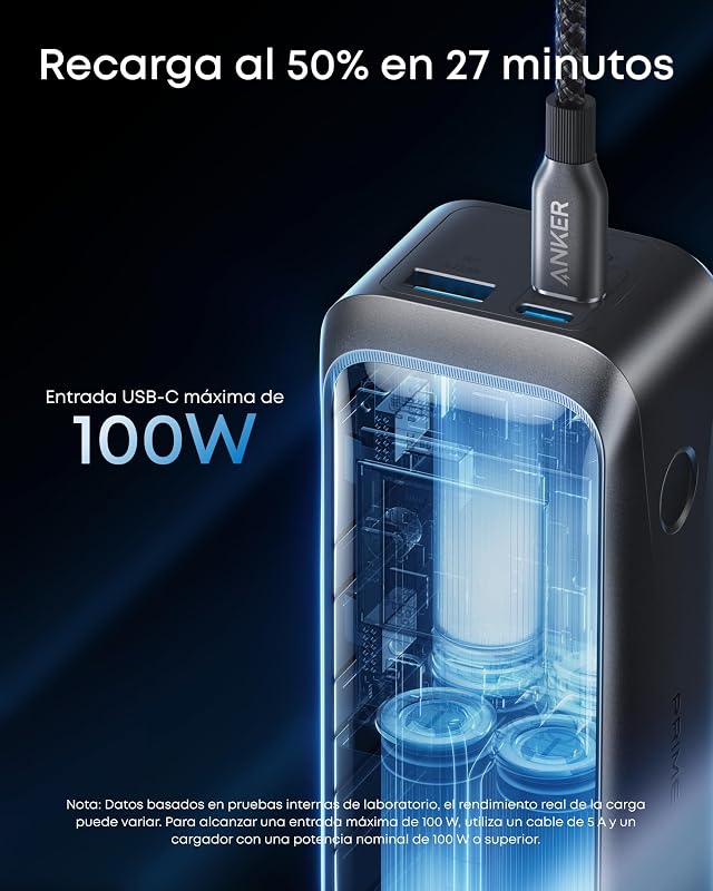 Prime Power Bank 20.100 mAh, 220 W, 3 Puertos