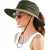 FURTALK Sun Hats for Women with Ponytail Hole Wide Brim Beach Bucket Hat UPF 50+ Fishing Hiking Outdoor Hats