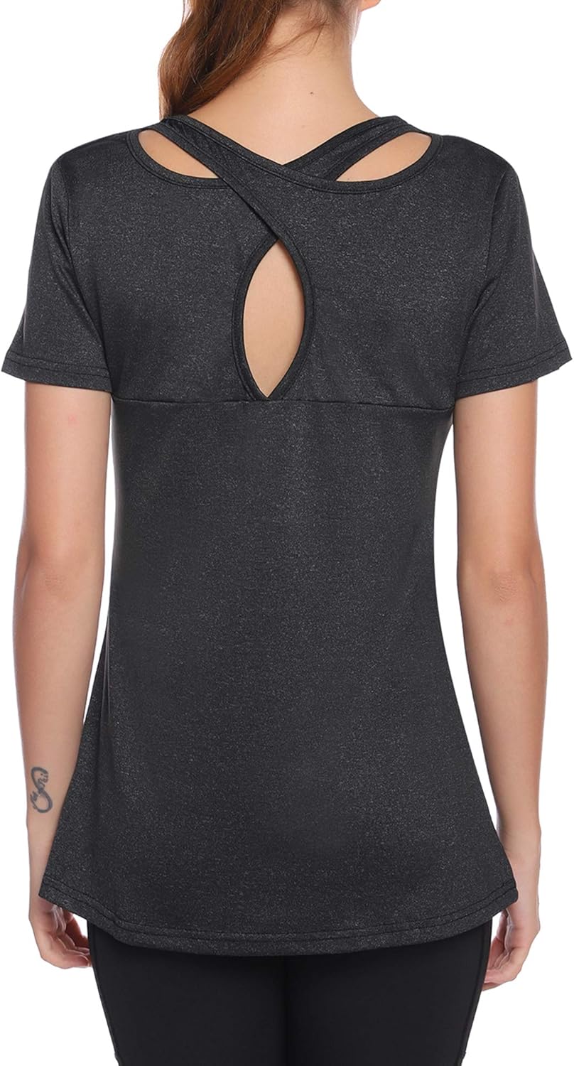 women's workout tunic tops
