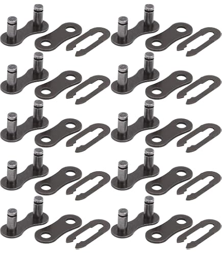 SHIMANO KMC 410N-CL Master Link Per Catena Singola 1/2 X 1/8, 3 Pezzi, Colore Nero