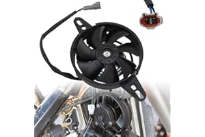 IUVWISN Motorcycle Radiator Fan 4 Inches Cooling Thermal Fan 12V Motor Universal for 50-250cc Dirt Pit Bike ATV UTV Go Kart Q