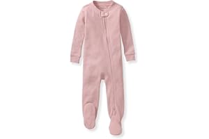 Burt's Bees Baby unisex-baby Honeysoft Sleeper Pajamas, Zip Front Non-slip Footed Footie Pjs, Organic Cotton & Lyocell