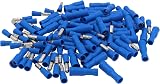 Grapelet 100x Blue Bullet Crimp Connectors Audio Wiring 1.1-2.6mm2 16-14AWG view 3