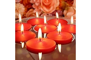 CAPANIEL 3 inch Floating Candles 36 Packs Red Floating Candle for Centerpieces 8-9 Hours Floating Candles3” Water Candles for Cylinder Vases, Pool, Wedding, Christmas, Party