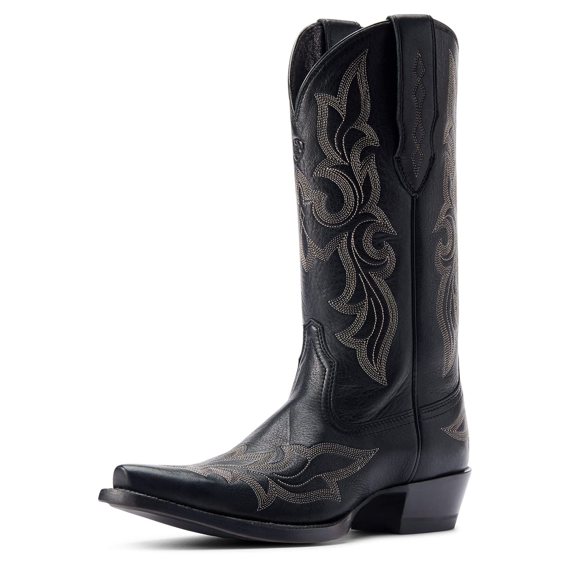 ARIAT BMVY9 Womens Jennings StretchFit Western Boot Black Deertan 8