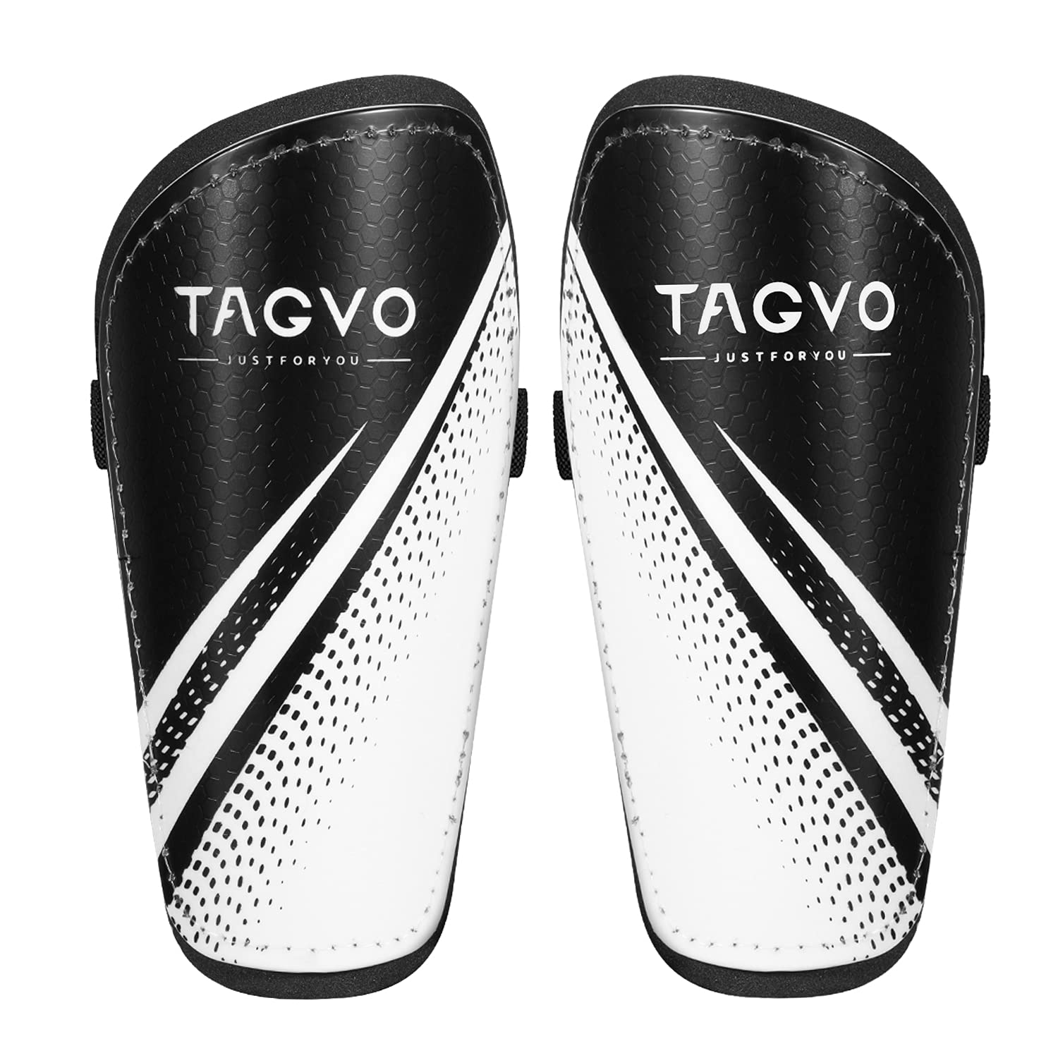 TAGVO Football Shin Guards, Great Performance Soccer Shin Pads for Boys Girls, Kids Youth Lightweight Soccer Equipment with Adjustable Straps
