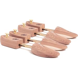 Cobbler's Choice Men's Cedar Shoe Tree 2-Pack - All Natural Aromatic Cedar Wood - Premium Construction & Unbeatable Quality