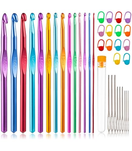 CJ BATES & SONS Set Di Uncinetto Intercambiabile Twist + Lock – Misura G (6/4 Mm) Con Manico Morbido E Taglierina