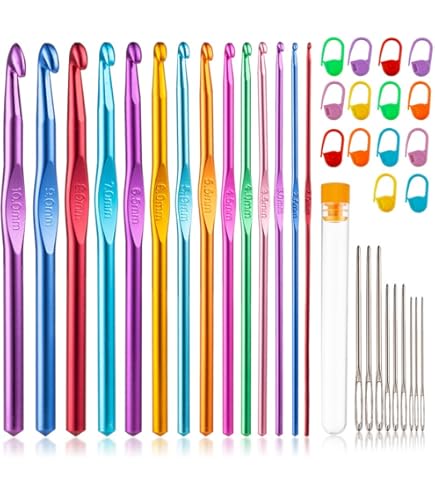 CJ BATES & SONS Set Di Uncinetto Intercambiabile Twist + Lock – Misura G (6/4 Mm) Con Manico Morbido E Taglierina