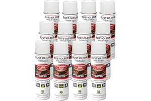 Rust-Oleum 203030-12PK M1600/M1800 System Industrial Choice Precision Line Inverted Marking Paint 12-Pack, White