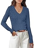 ANRABESS Womens Long Sleeve Cable Knit Sweater 2025