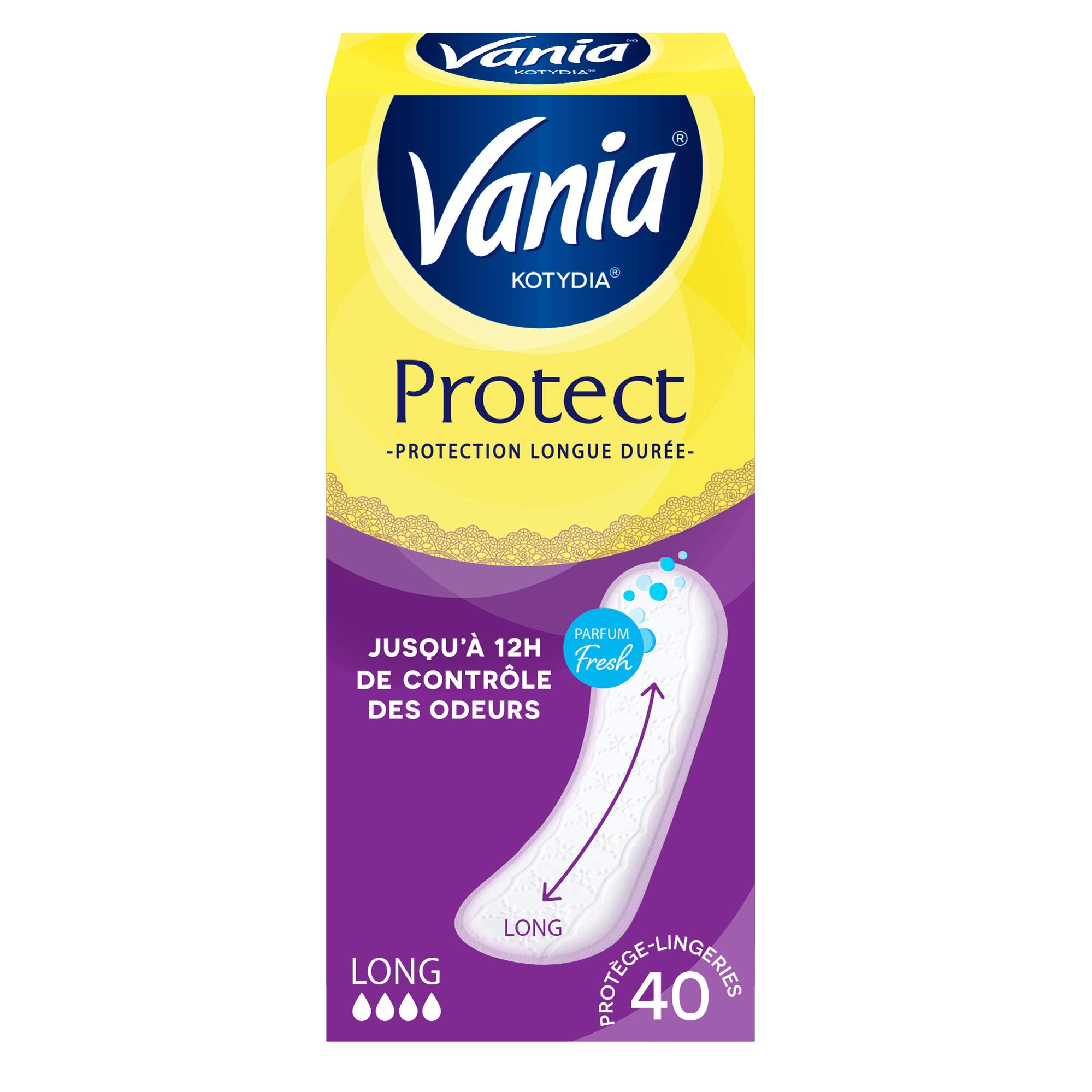 Vania Hotydia Panty Liners, Long-Lasting Protection, Fresh Scent, 40 Panty Liners