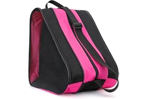 Qavctw Roller Skate Bag Ice Skate Bags Adjustable Shoulder Strap and Top Handle Oxford Cloth Premium Bag to Carry Ice Skates 