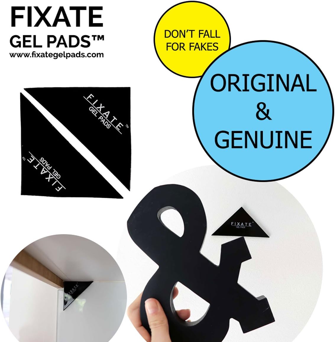 Fixate Gel Pads Triangle Pack : Official -DON'T BE FOOLED BY IMITATIONS
