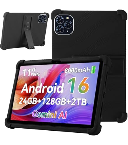 VekfulPC Android 16 Tablet 11 Inch, 24GB RAM (6+18 Expansion) +