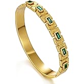 hotoo Vintage Gold Bangle Bracelets for Women Stackable Cuff Bracelet Christmas
