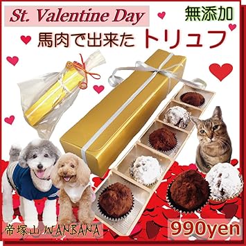 Amazon 猫用手作りバレンタイン トリュフ5個入り ねこちゃん大喜び