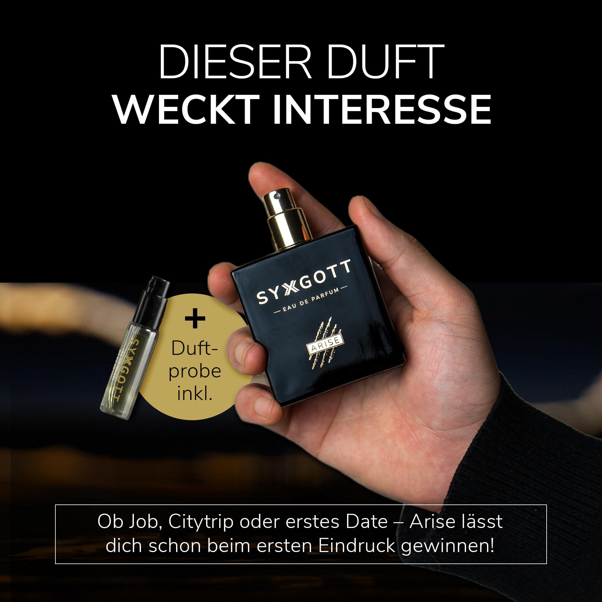 SYXGOTT ARISE Männerparfum mit Pheromon Öl | Eau de Parfum für Herren | Parfumprobe gratis | frisch und fruchtig | perfekter Frühling & Sommerduft 5