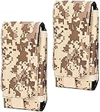 IronSeals 2 Pack Tactical Molle Phone Holster Pouch, Universal Belt Waist Bag for iPhone 16 Pro Max/16 Pro/15 Pro Max/14 Pro Max/14 Pro/13 Pro Max/12 Pro Max, Samsung S24/S23/S22/S21, Size L