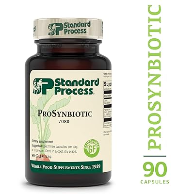 Standard Process - ProSynbiotic - Probiotic and Prebiotic Blend to Support Gut Flora and Overall Intestinal Health, Improves Nutrient Digestion, Gluten Free - 90 Capsules