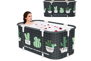Portable Foldable Bathtub,Foldable Soaking Bathtub for Adults, Freestanding Bathtubs, Hot Bath Tub, Ice Bath, Family Bathroom