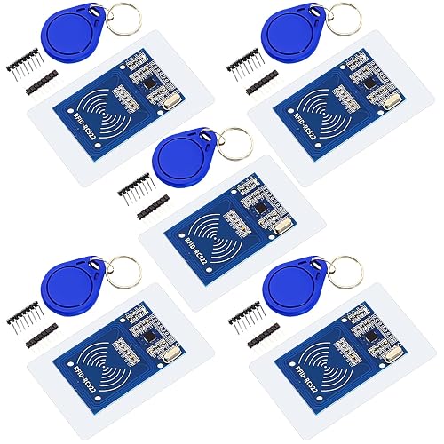 DaFuRui 5Pack RC522 RFID Module RF IC Card Sensor Module with S50 White ...