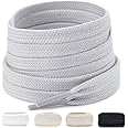 Handshop 2 Pairs Flat Athletic Shoelaces 5/16" in 40"-63" Wide Sneaker Replacement Shoe Laces